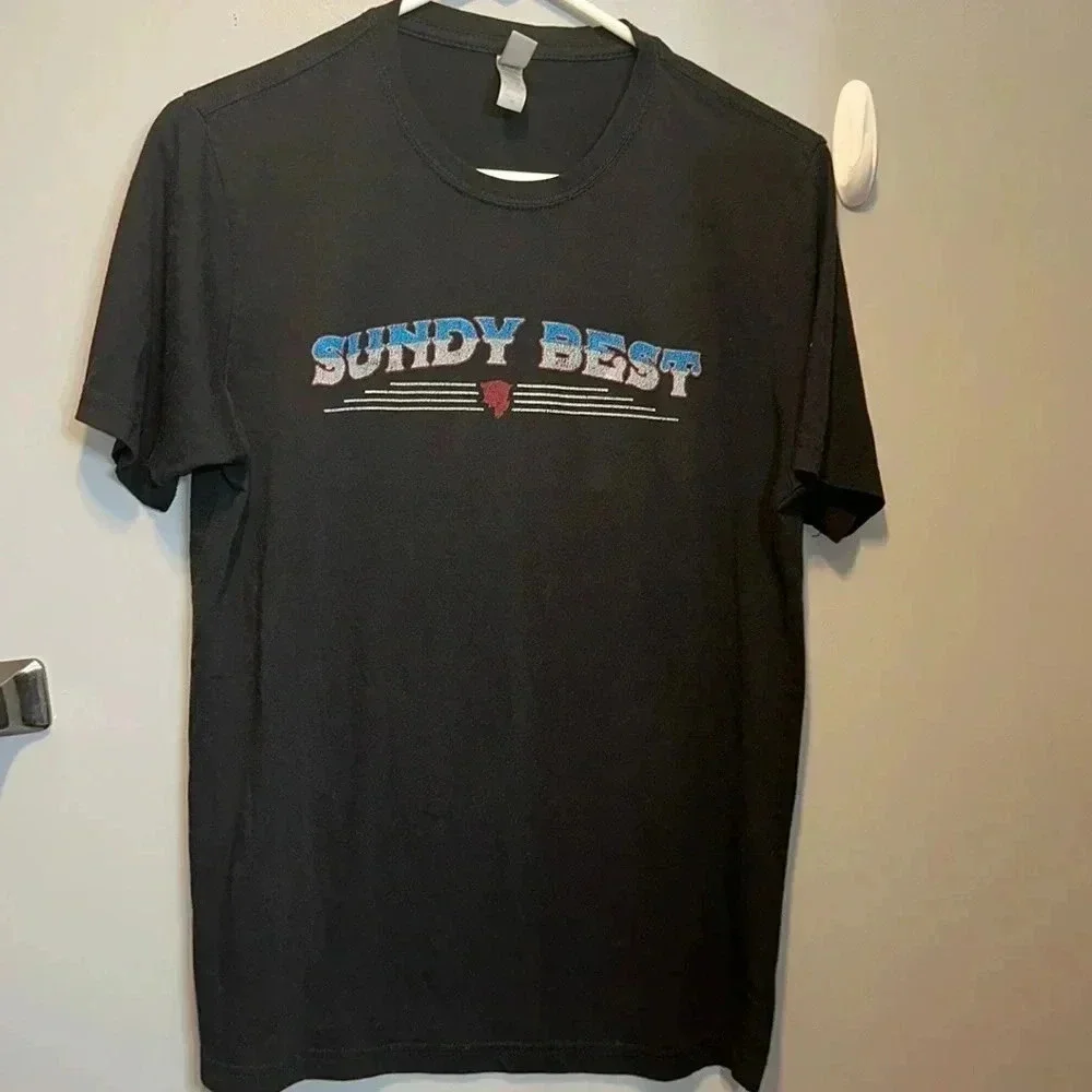 sundy best black short sleeve men tshirt size medium adult